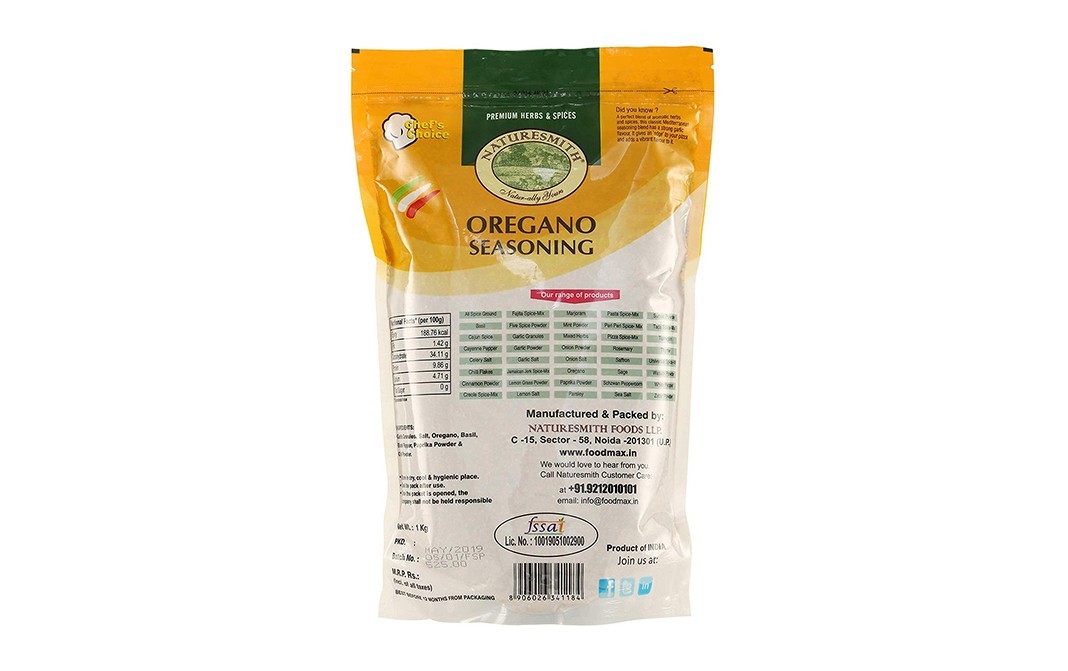 NatureSmith Oregano Seasoning Pizzalicious   Pack  1 kilogram